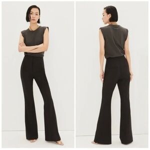 Veronica Beard Tindaya Black Flare Lined Pants Size 12